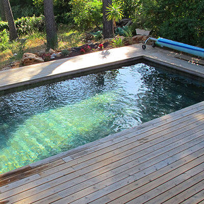 Grande piscine en bois 4m par 10 m à Nice dans le 06